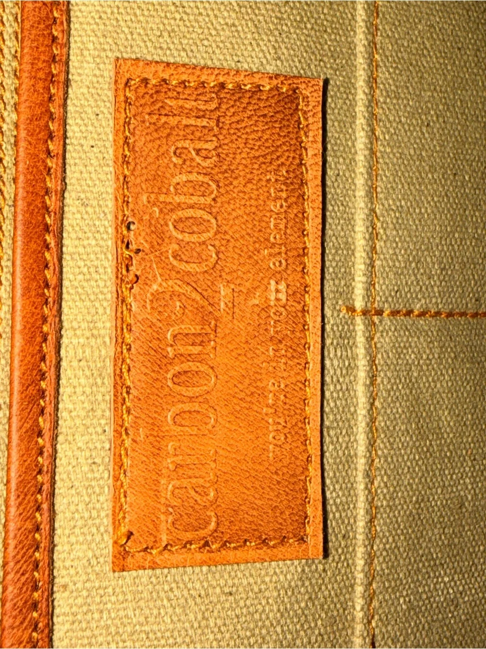 Carbon2Cobalt Men's Tan Leather Messenger Bag